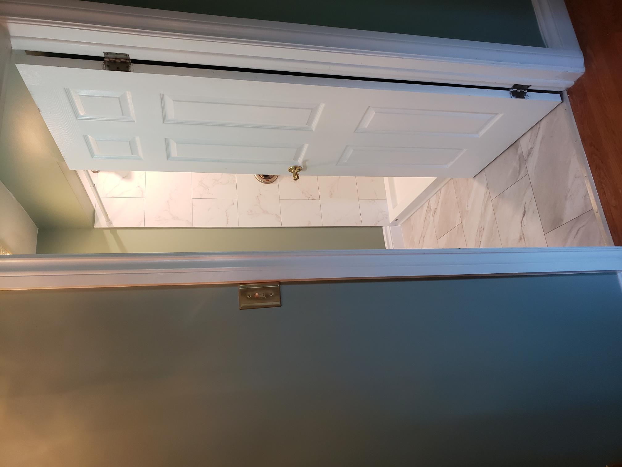 Bathroom after renovation shower tile