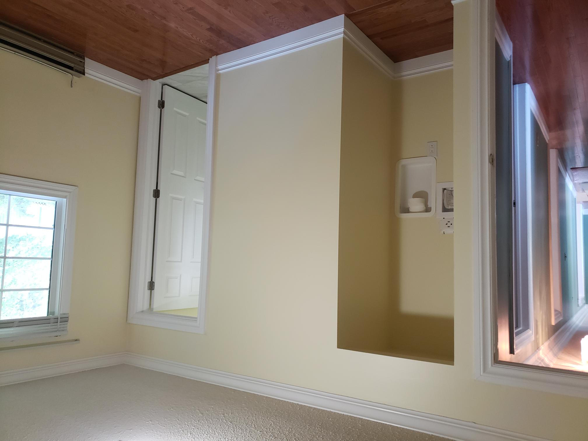 Bathroom after renovation laundry area