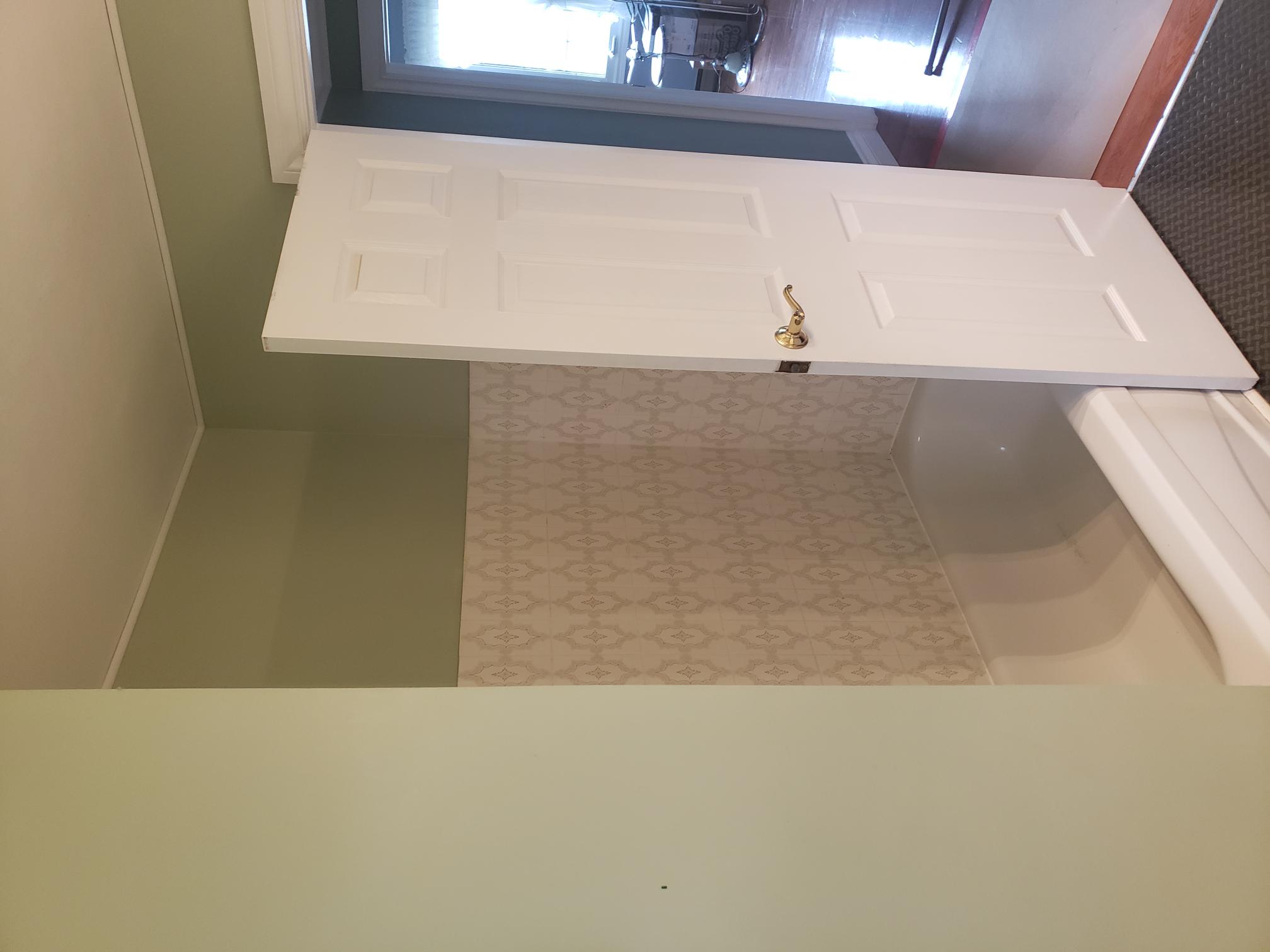 Bathroom before renovation view two